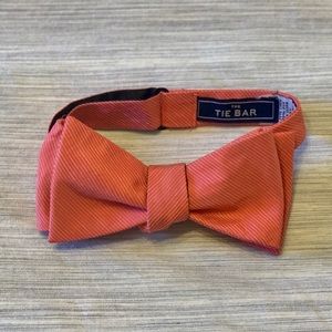 Grosgrain Coral Bow tie